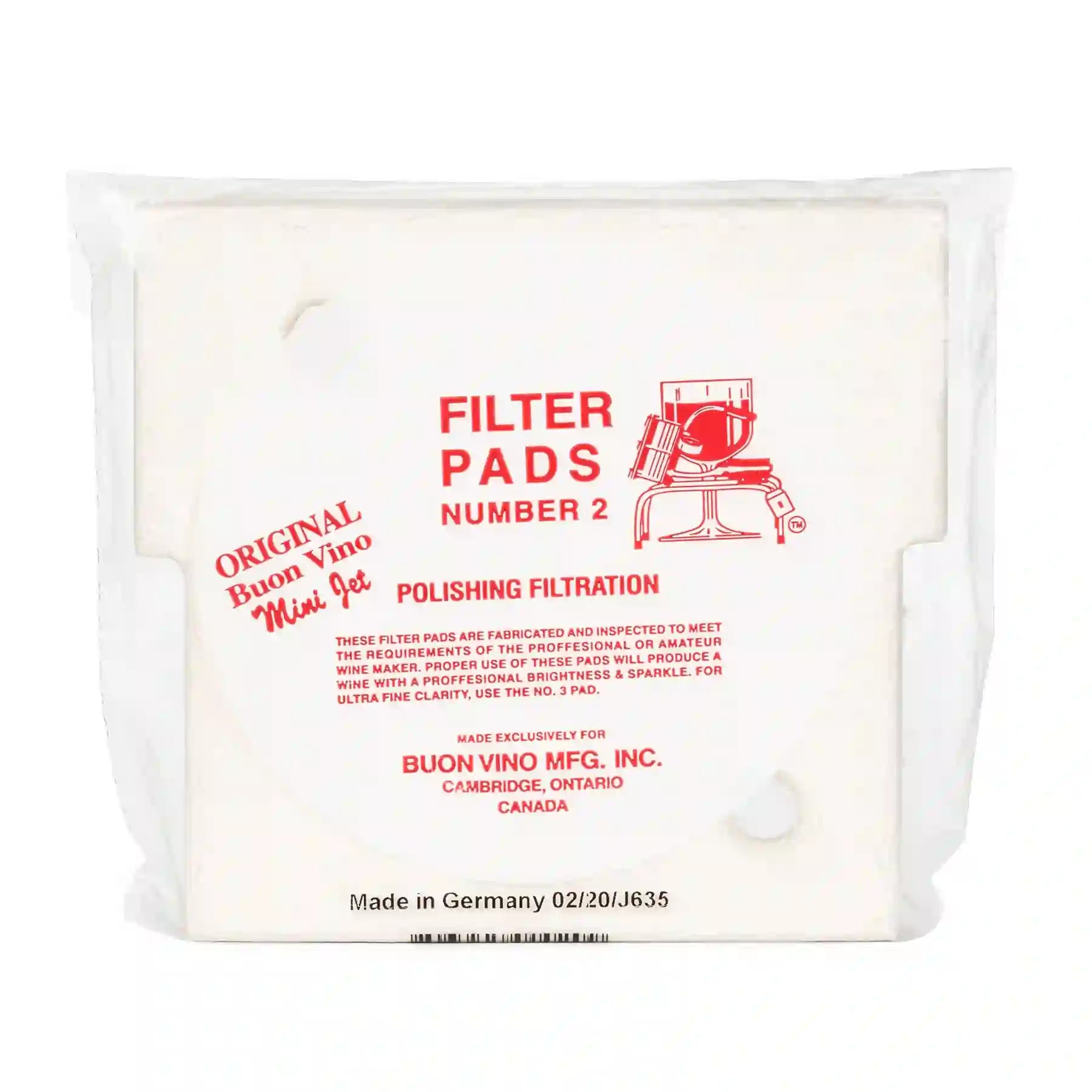 Buon Vino Mini-Jet Filter Pads #2 Fine