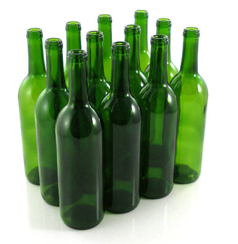 Wine Bottle - 750ml Dark Green - Bordeaux - Case of 12